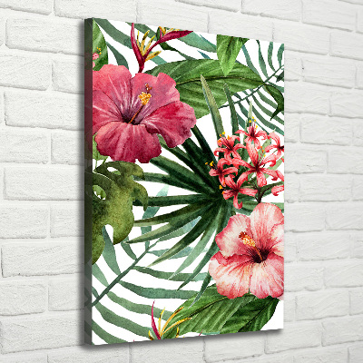 Quadro su tela canvas verticale Modello hawaiano