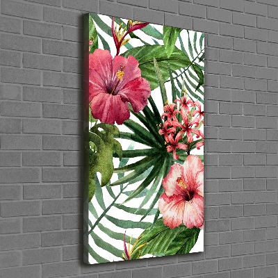 Quadro su tela canvas verticale Modello hawaiano