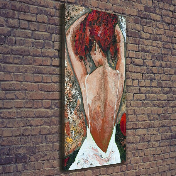 Quadro foto su tela verticale Donna