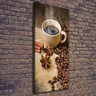 Quadro foto su tela verticale Una tazza di caffè
