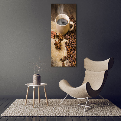 Quadro foto su tela verticale Una tazza di caffè
