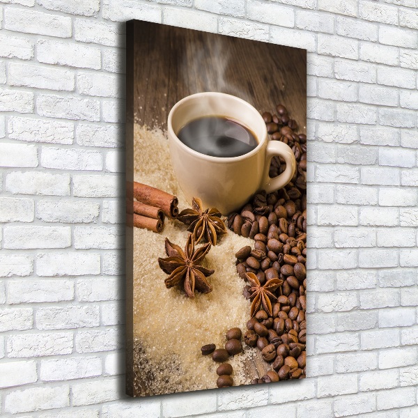 Quadro foto su tela verticale Una tazza di caffè