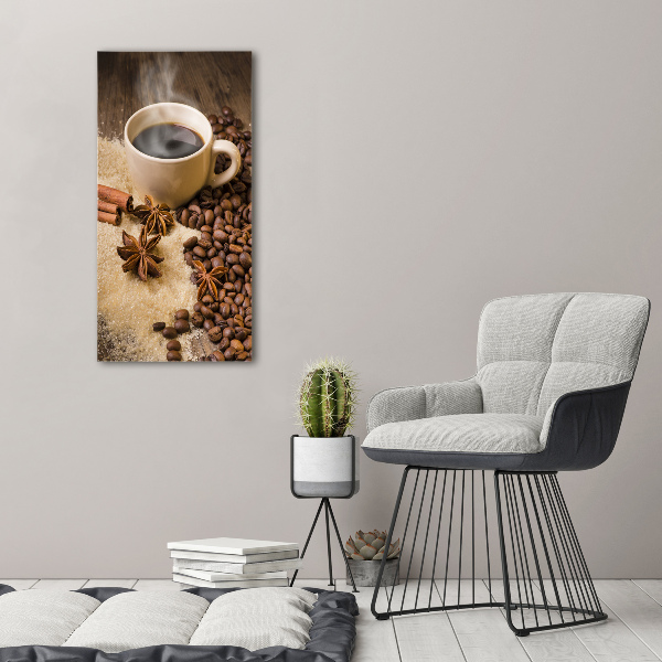 Quadro foto su tela verticale Una tazza di caffè