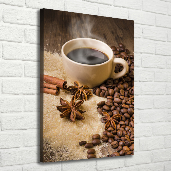Quadro foto su tela verticale Una tazza di caffè