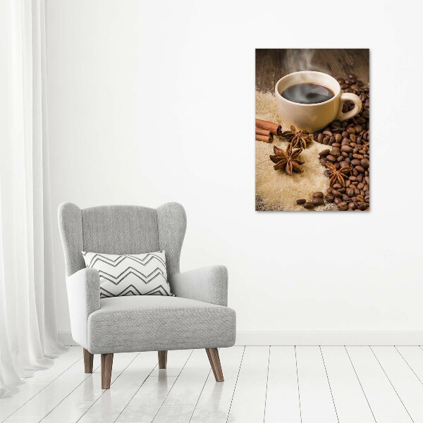 Quadro foto su tela verticale Una tazza di caffè
