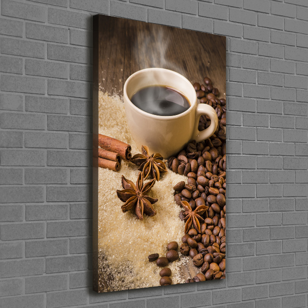 Quadro foto su tela verticale Una tazza di caffè