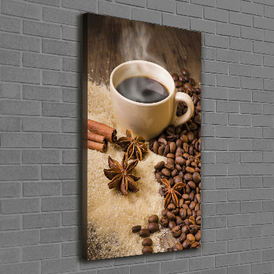 Quadro foto su tela verticale Una tazza di caffè