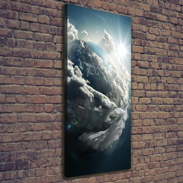 Quadro foto su tela verticale Pianeta Terra