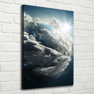 Quadro foto su tela verticale Pianeta Terra
