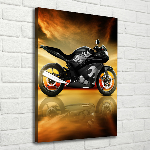 Quadro foto su tela verticale Motocicletta