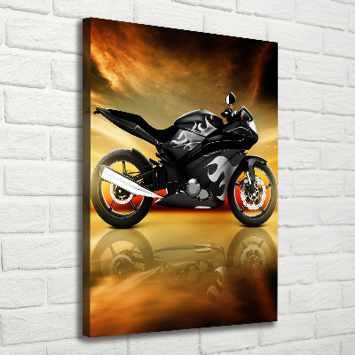 Quadro foto su tela verticale Motocicletta