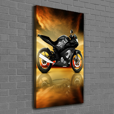 Quadro foto su tela verticale Motocicletta