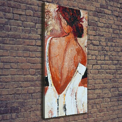 Quadro foto su tela verticale Donna