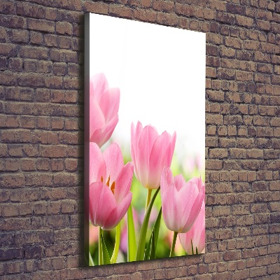 Quadro su tela canvas verticale Giardino rosa