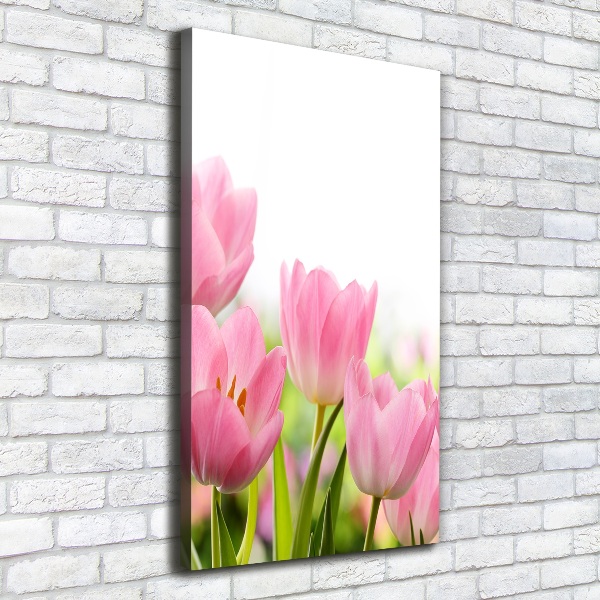 Quadro su tela canvas verticale Giardino rosa