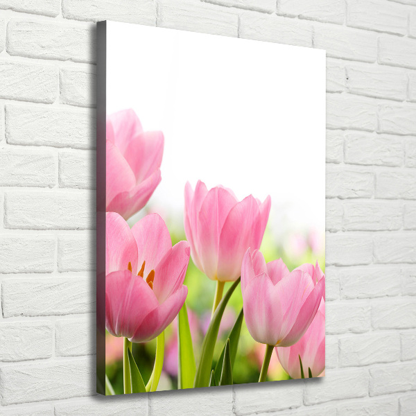 Quadro su tela canvas verticale Giardino rosa
