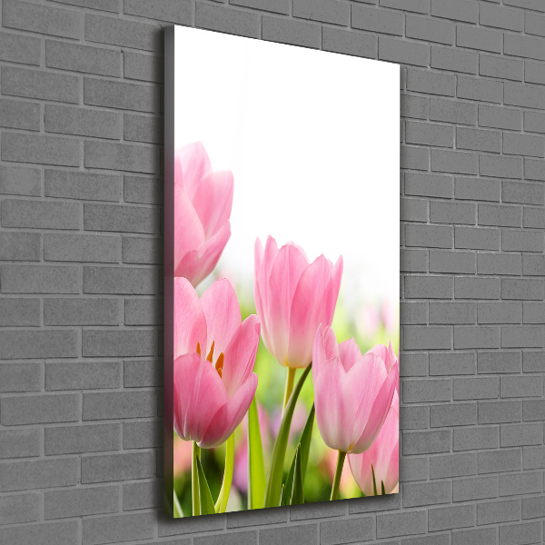 Quadro su tela canvas verticale Giardino rosa