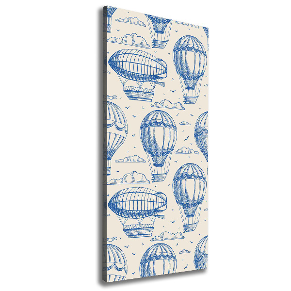 Quadro su tela canvas verticale Dirigibili e mongolfiere