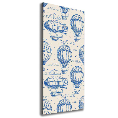 Quadro su tela canvas verticale Dirigibili e mongolfiere