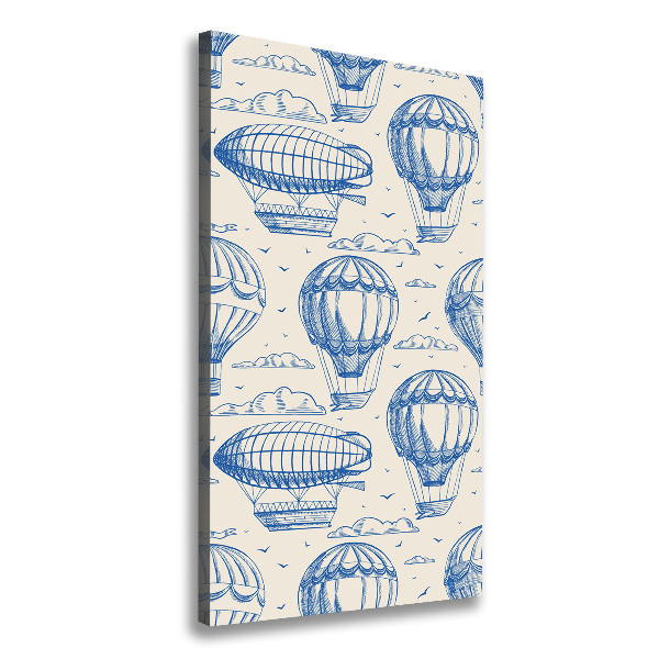 Quadro su tela canvas verticale Dirigibili e mongolfiere
