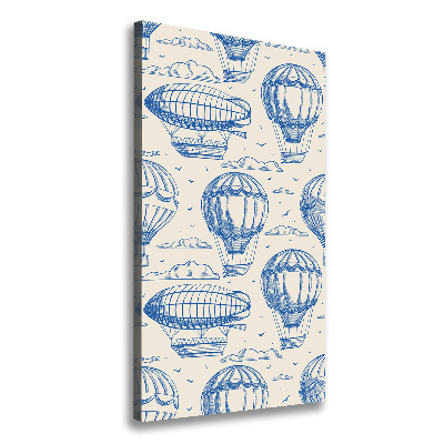 Quadro su tela canvas verticale Dirigibili e mongolfiere