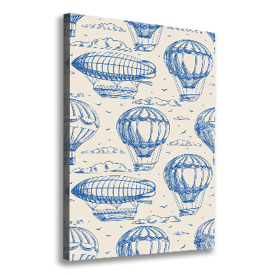 Quadro su tela canvas verticale Dirigibili e mongolfiere