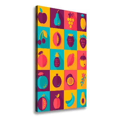 Stampa quadro su tela verticale Frutta