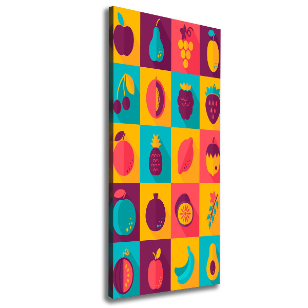 Stampa quadro su tela verticale Frutta