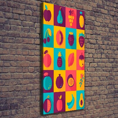 Stampa quadro su tela verticale Frutta