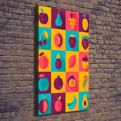 Stampa quadro su tela verticale Frutta