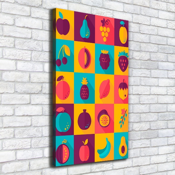 Stampa quadro su tela verticale Frutta