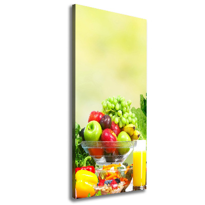 Quadro su tela canvas verticale Verdura e frutta