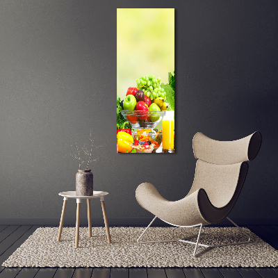 Quadro su tela canvas verticale Verdura e frutta