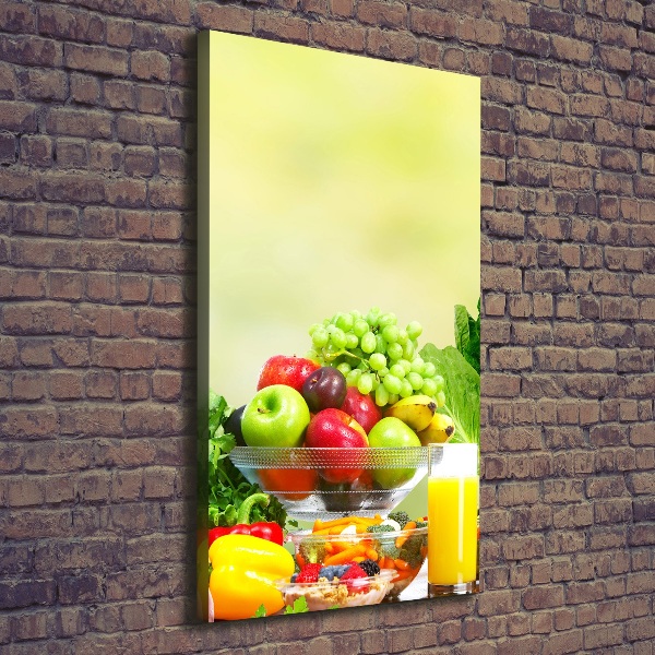 Quadro su tela canvas verticale Verdura e frutta