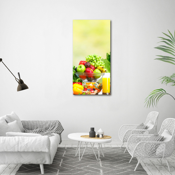 Quadro su tela canvas verticale Verdura e frutta