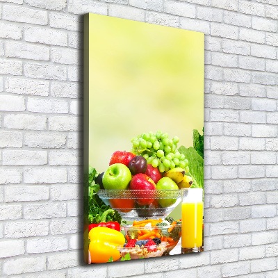 Quadro su tela canvas verticale Verdura e frutta