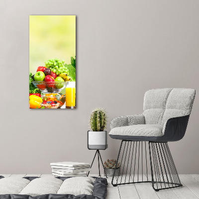 Quadro su tela canvas verticale Verdura e frutta