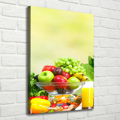 Quadro su tela canvas verticale Verdura e frutta