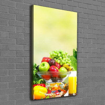 Quadro su tela canvas verticale Verdura e frutta