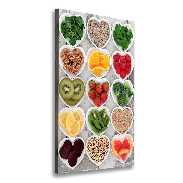 Quadro foto su tela verticale Cibo sano