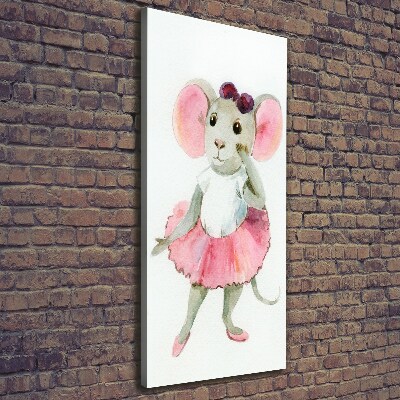 Stampa quadro su tela verticale Topolino Ballerina