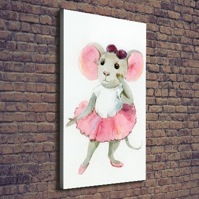 Stampa quadro su tela verticale Topolino Ballerina