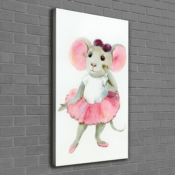 Stampa quadro su tela verticale Topolino Ballerina