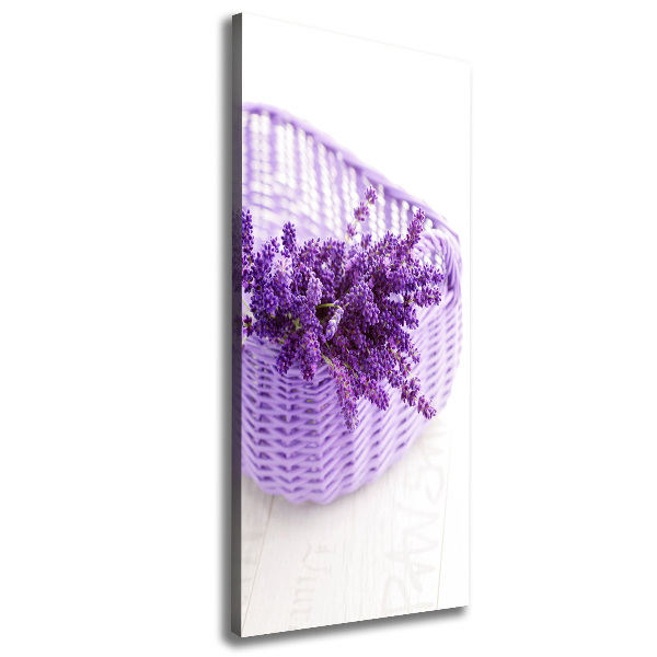 Quadro su tela canvas verticale Lavanda in un cestino