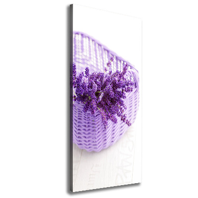 Quadro su tela canvas verticale Lavanda in un cestino