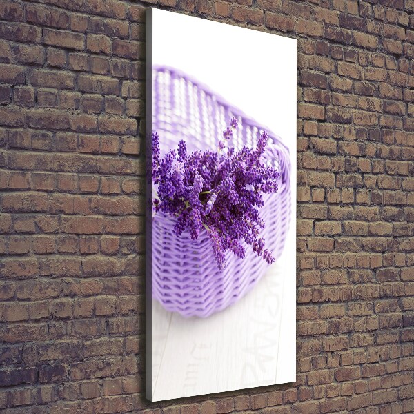 Quadro su tela canvas verticale Lavanda in un cestino