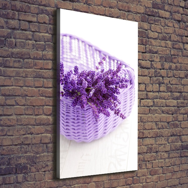 Quadro su tela canvas verticale Lavanda in un cestino
