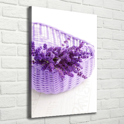 Quadro su tela canvas verticale Lavanda in un cestino