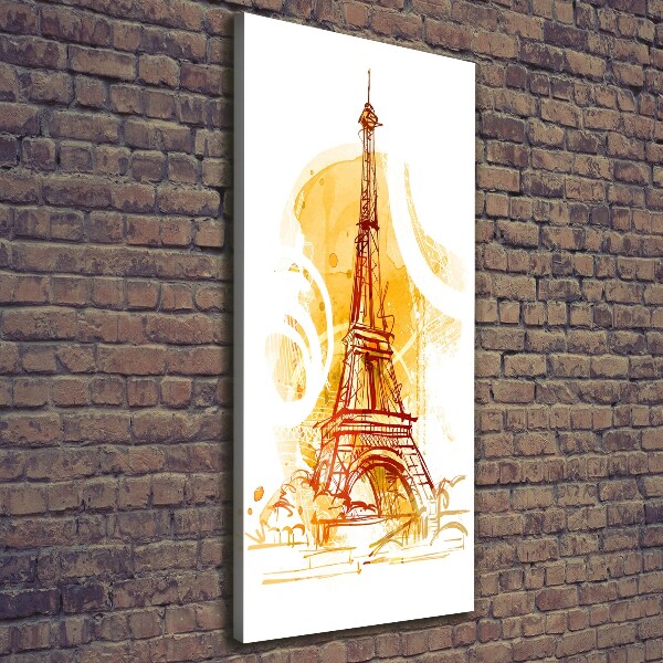 Quadro su tela canvas verticale Estate a Parigi