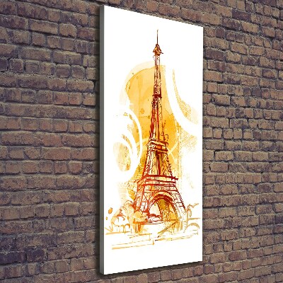 Quadro su tela canvas verticale Estate a Parigi